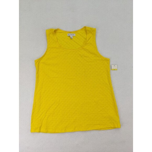 Kim Rogers Women's Tank Top SIze Medium Yellow Textured FLAWS - Picture 2 of 12